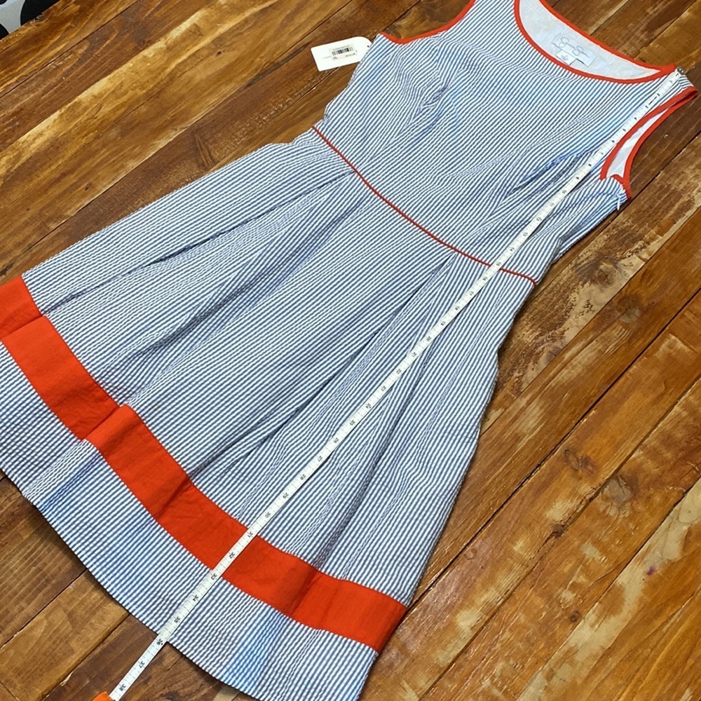 New seersucker sleeveless dress - Picture 10 of 11